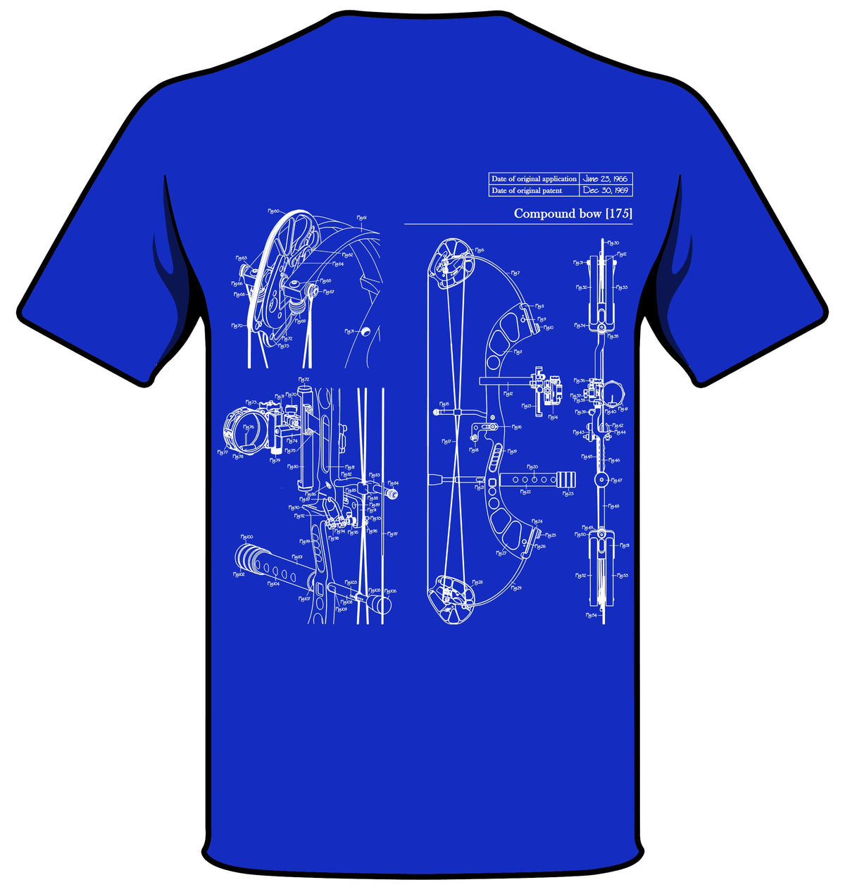 Compound Bow Blueprints t-shirt