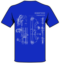 Compound Bow Blueprints t-shirt