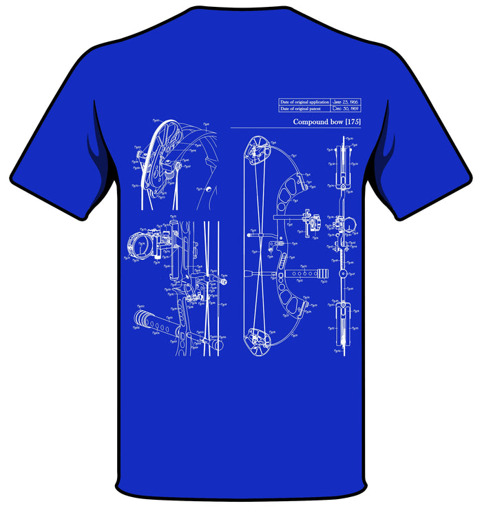 Compound Bow Blueprints t-shirt