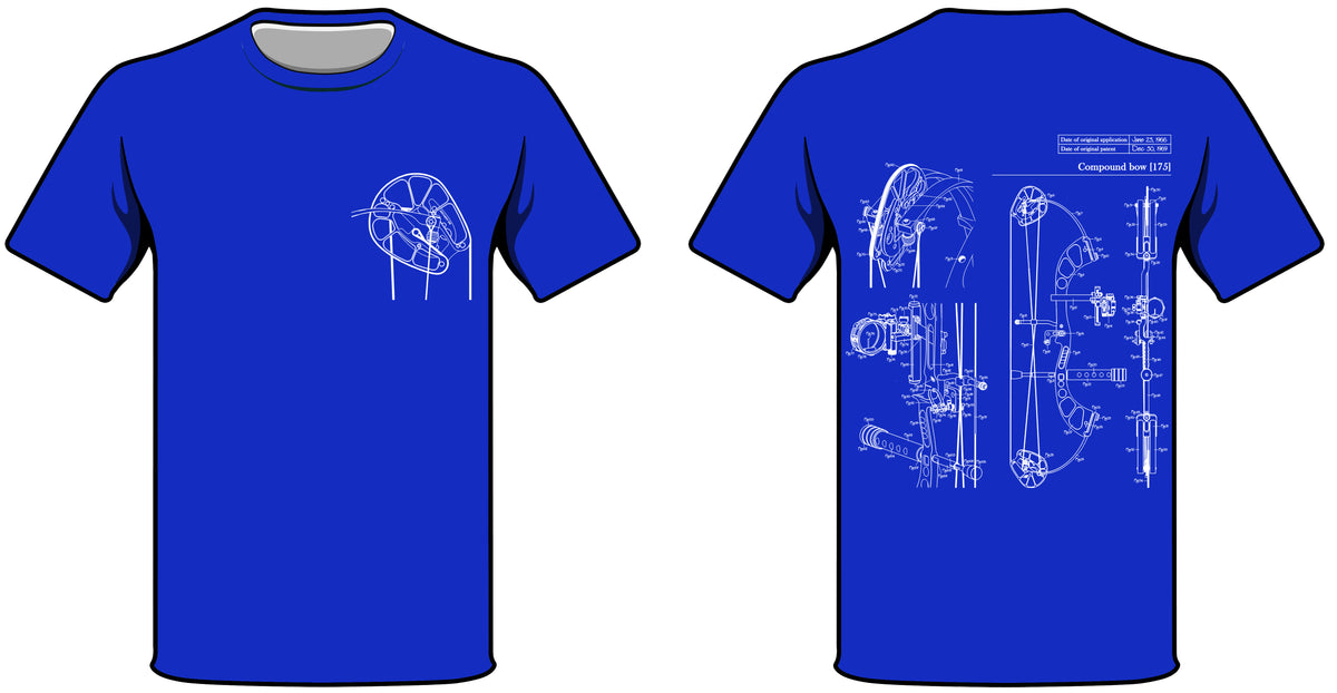 Compound Bow Blueprints t-shirt