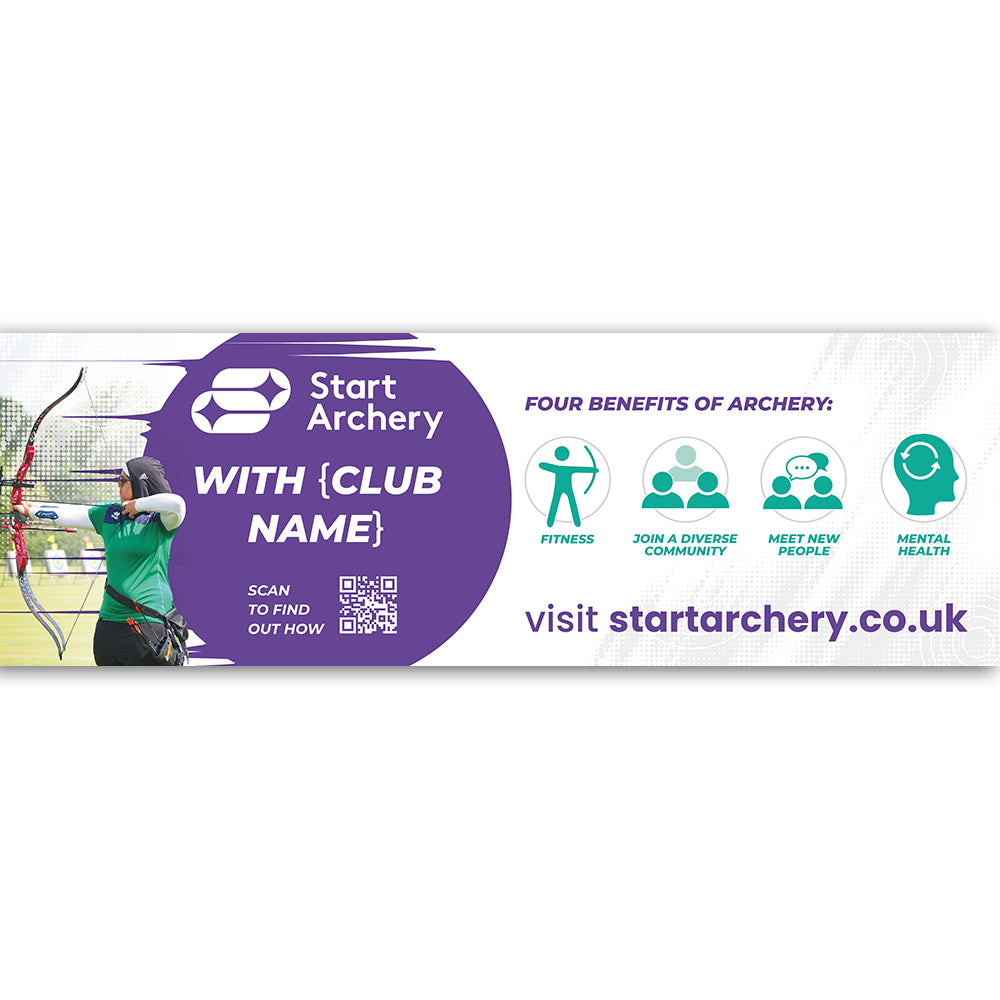 Start Archery PVC Banner 6ft x 2ft (with club name) | CLUB19