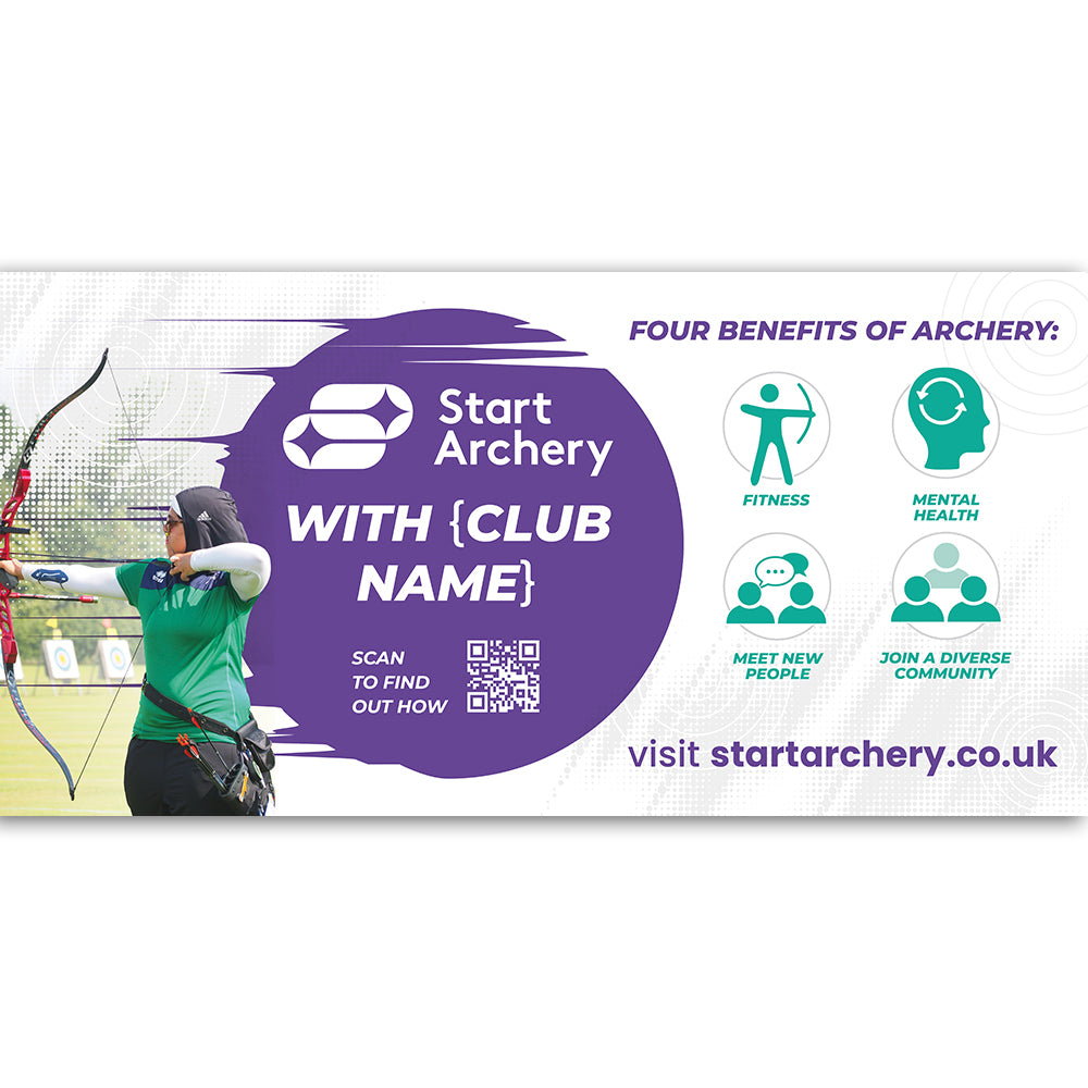 Start Archery PVC Banner 8ft x 4ft (with club name) | CLUB20